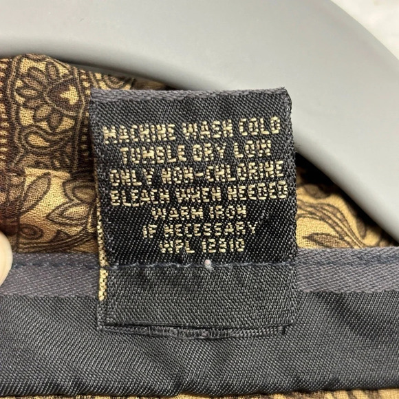 VTG Lane Bryant Designs & Co Button Down Shirt Brown 26 / 28 Floral Flowy Tunic - Picture 4 of 7